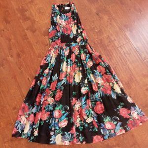 Anthropologie Floral Maxi Sleeveless Dress NWOT